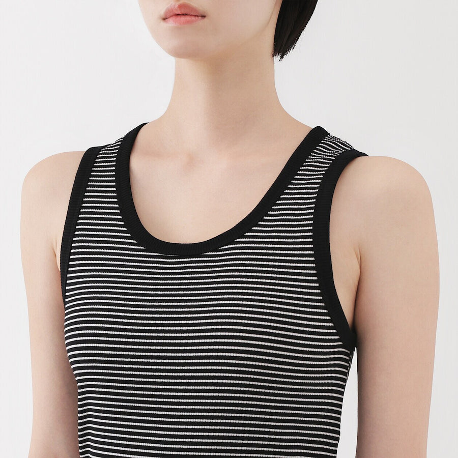 W's Stretch ribbed tank top Off WhiteXS