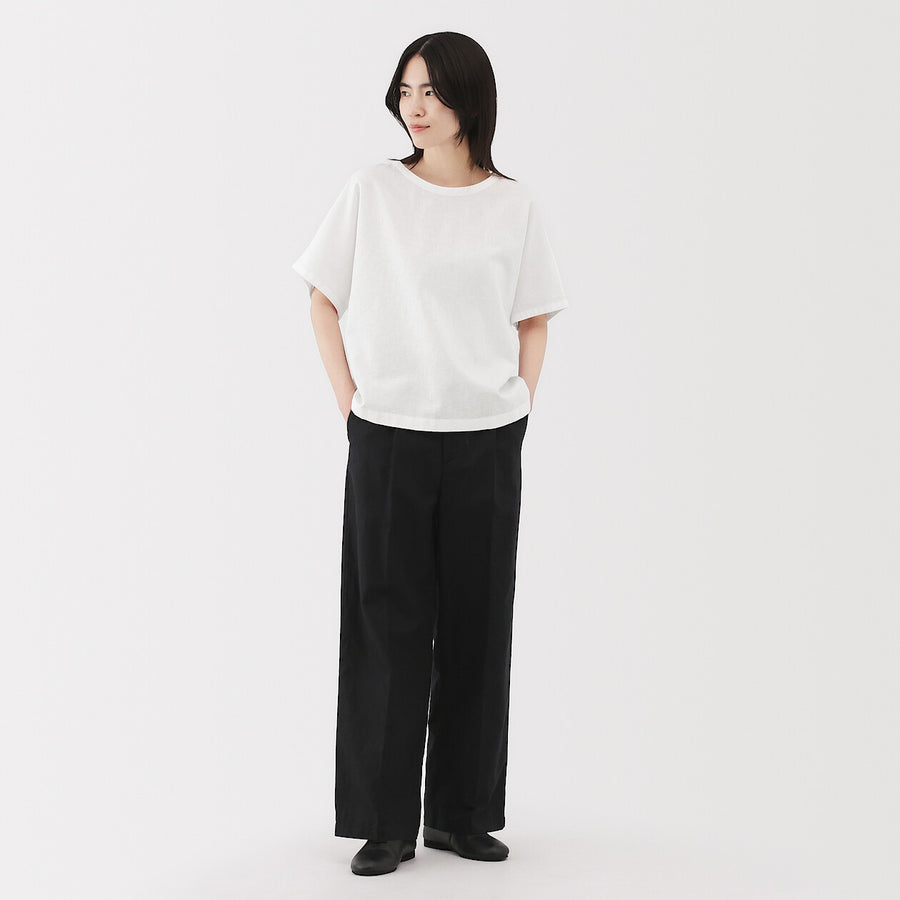 W's Hemp cotton S/S blouse WhiteXS