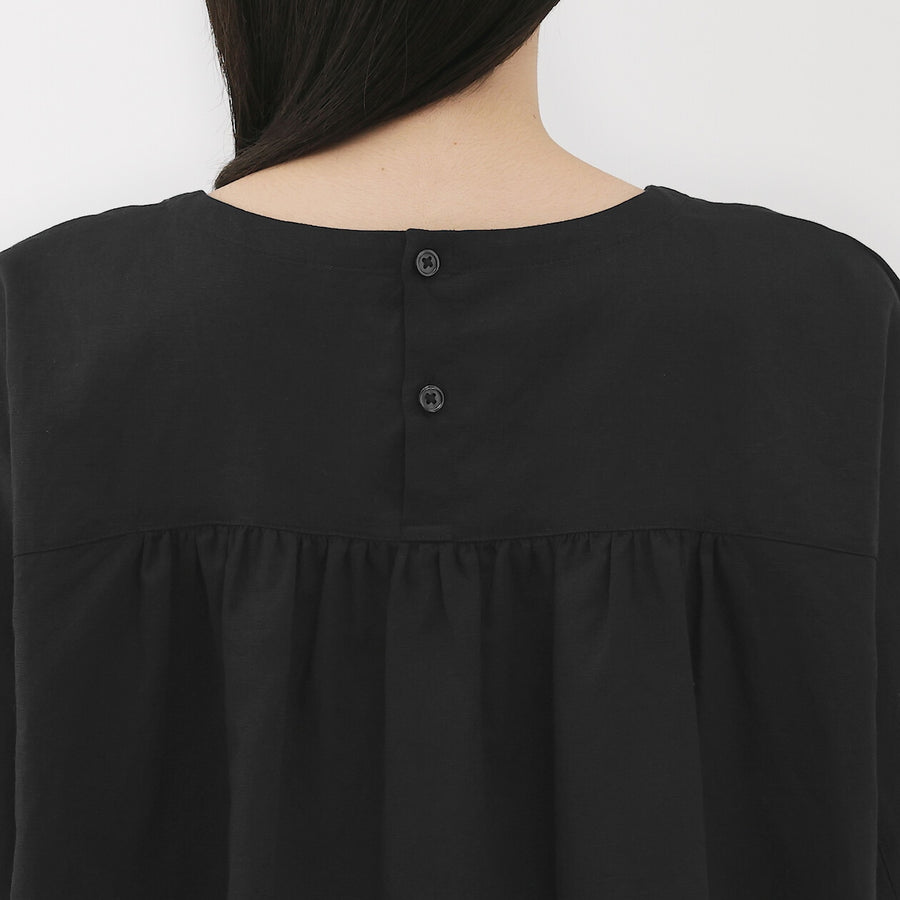 W's Hemp cotton S/S blouse WhiteXS