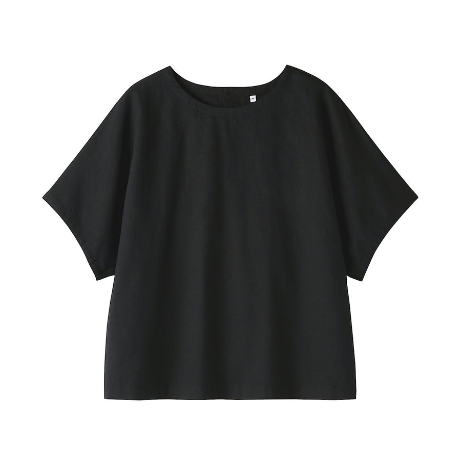 W's Hemp cotton S/S blouse WhiteXS