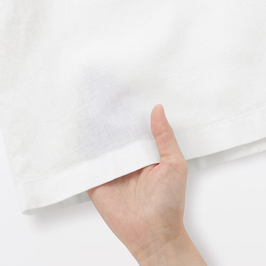 W's Hemp cotton S/S blouse WhiteXS