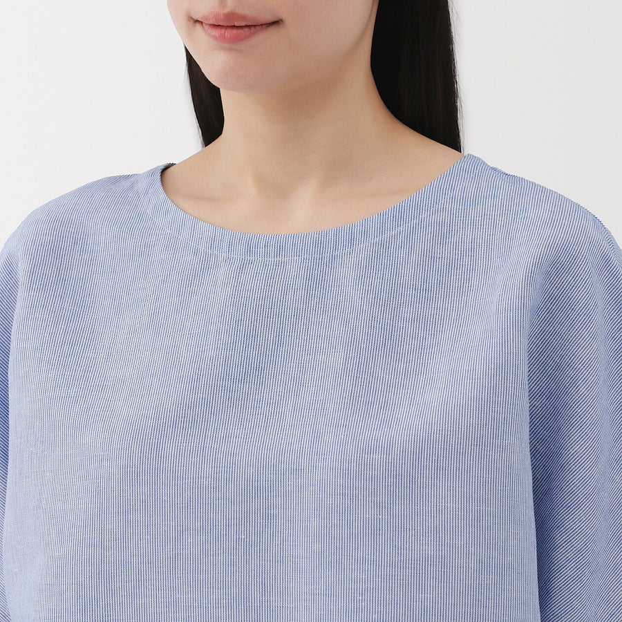 W's Hemp cotton S/S blouse WhiteXS