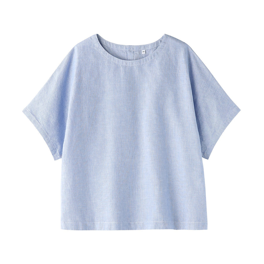 W's Hemp cotton S/S blouse WhiteXS