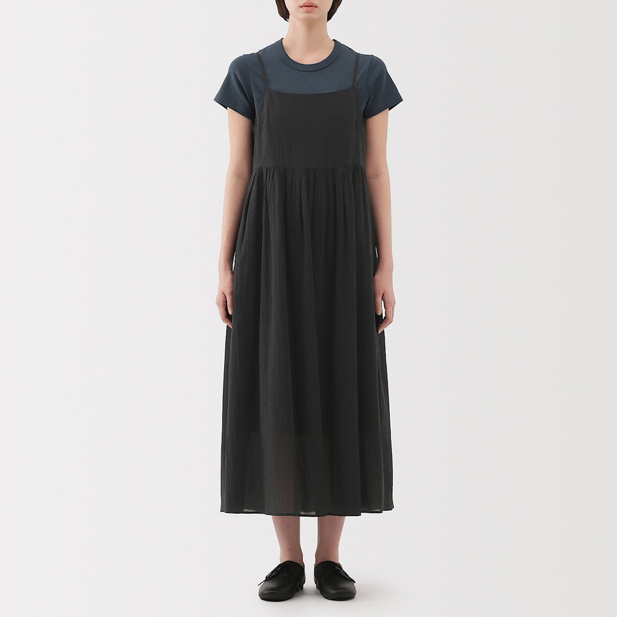 W's High twisted veilCamisole dress BlackXS