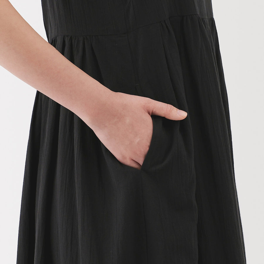 W's High twisted veilCamisole dress BlackXS