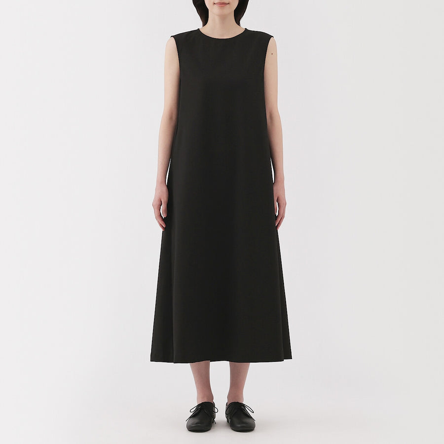 W's Breathable seersucker Sleevless dress BlackXS