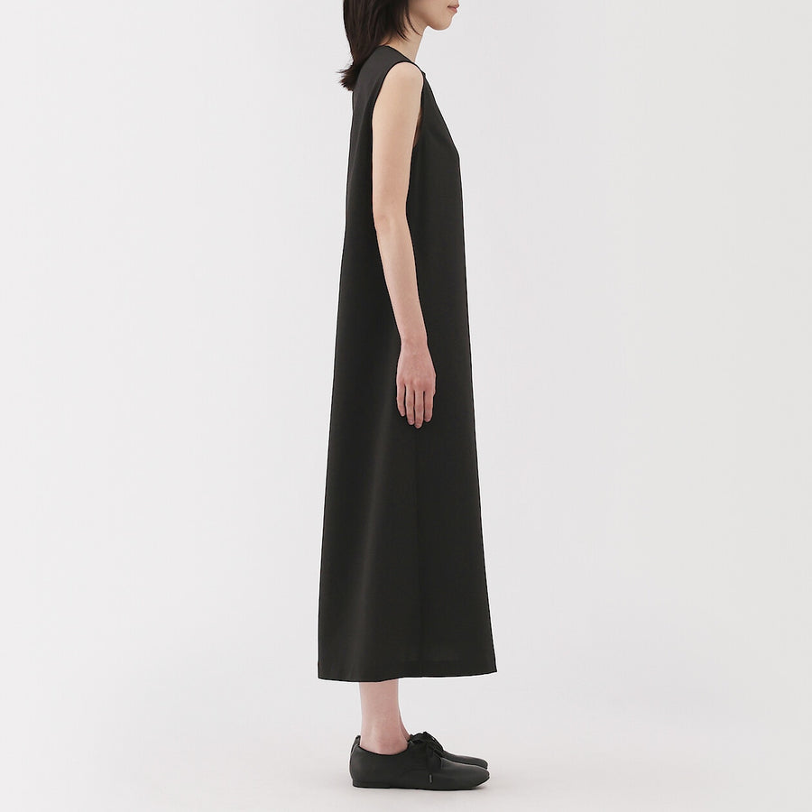 W's Breathable seersucker Sleevless dress BlackXS