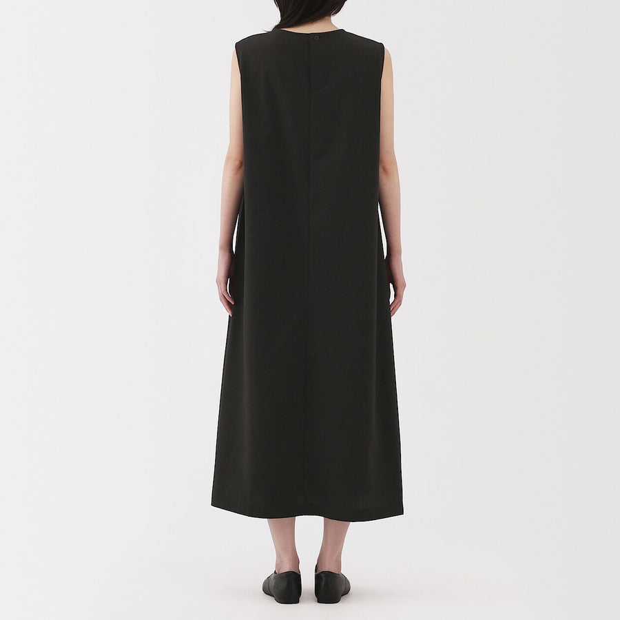W's Breathable seersucker Sleevless dress BlackXS