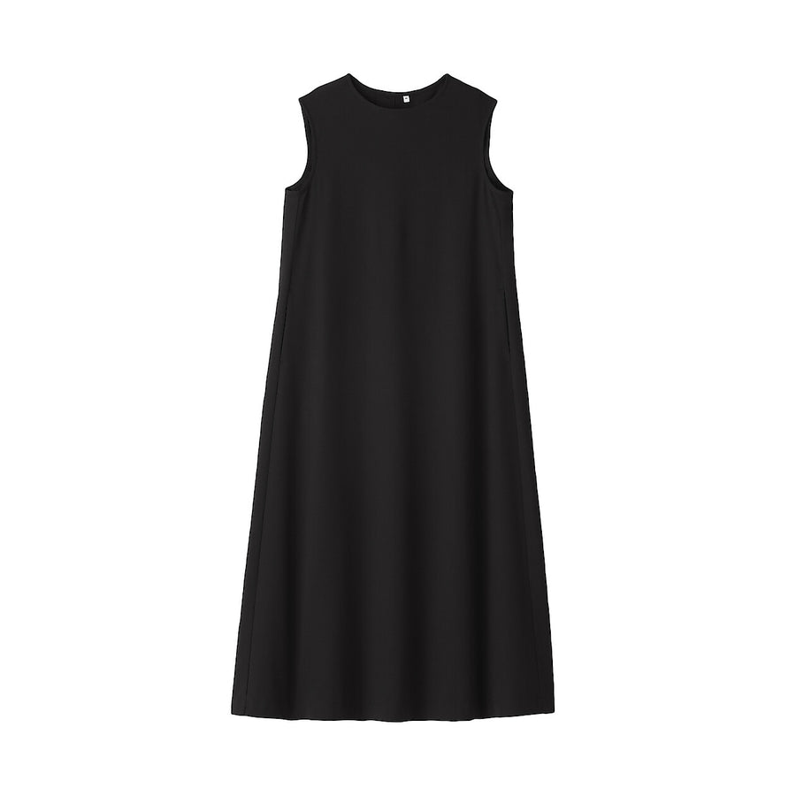W's Breathable seersucker Sleevless dress BlackXS
