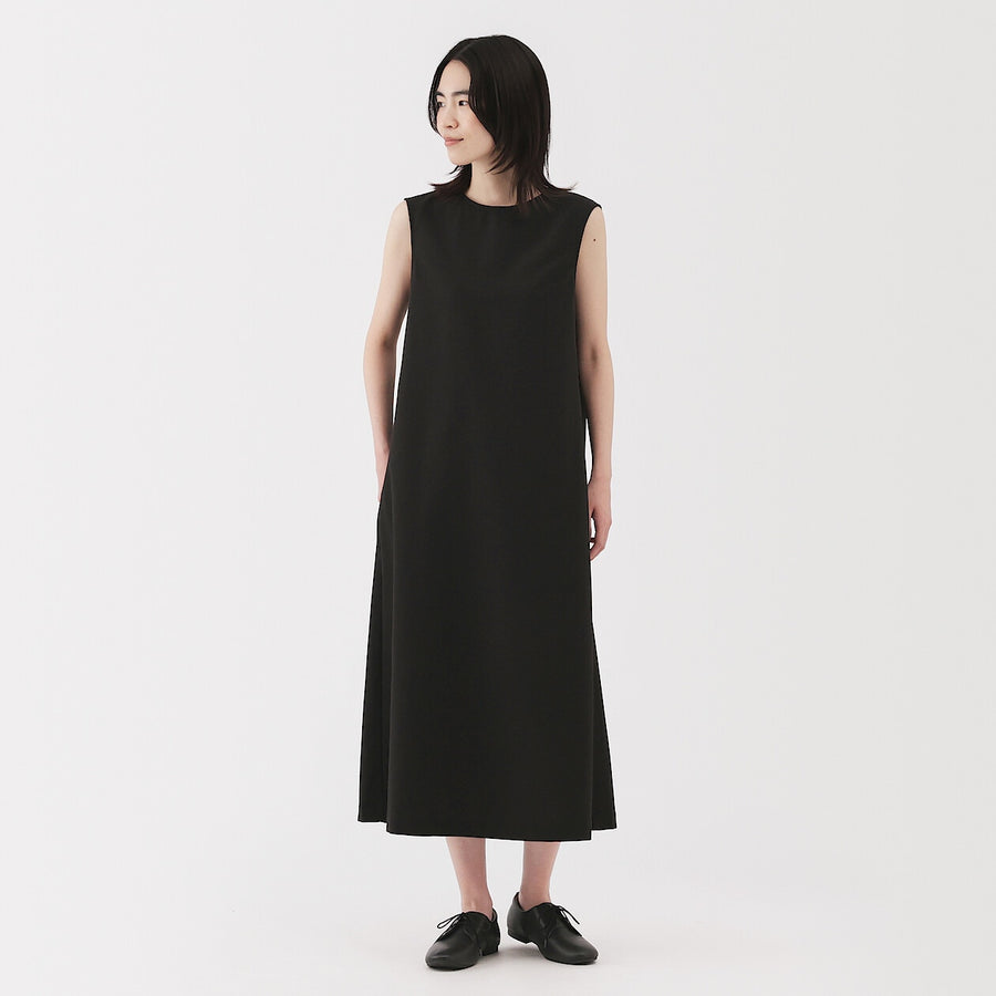 W's Breathable seersucker Sleevless dress BlackXS