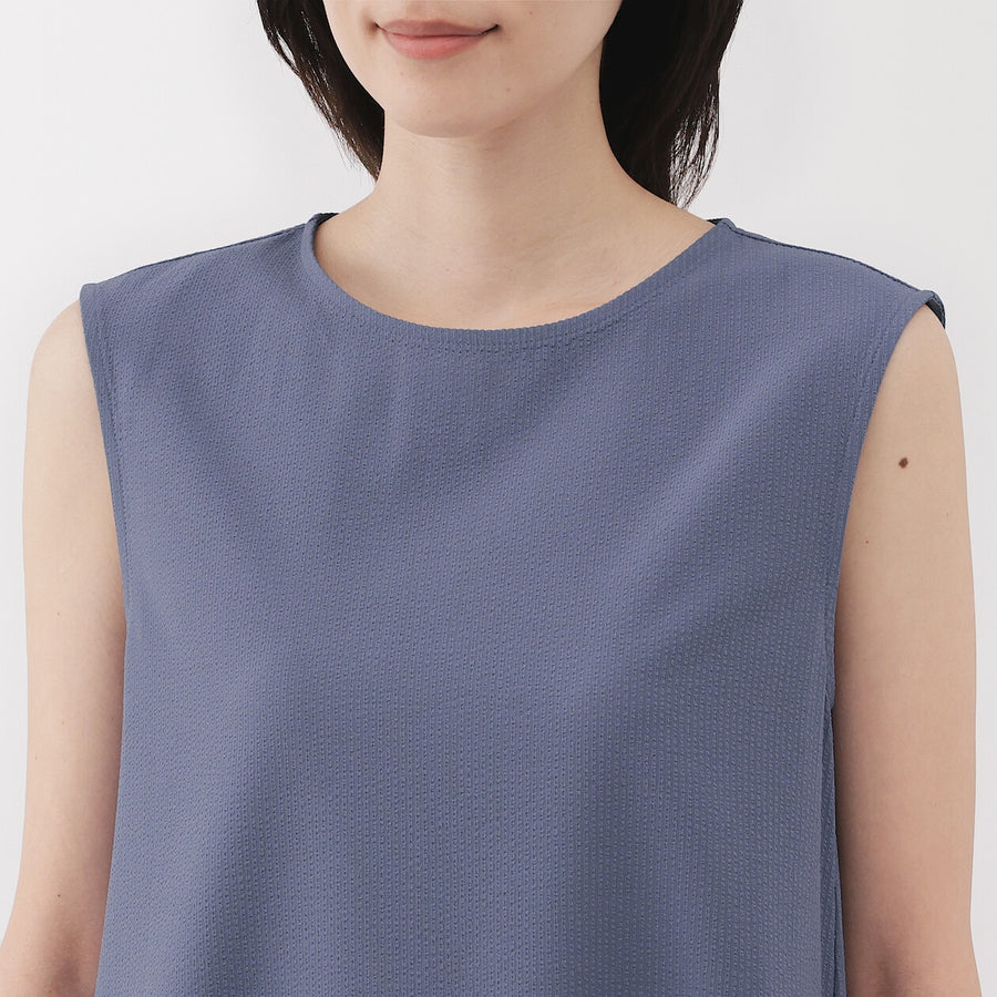 W's Breathable seersucker Sleevless dress BlackXS