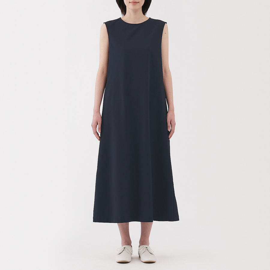 W's Breathable seersucker Sleevless dress BlackXS