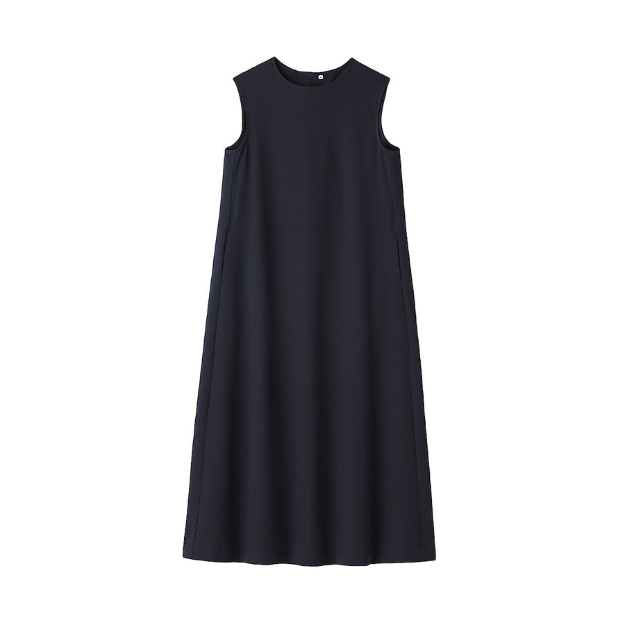W's Breathable seersucker Sleevless dress BlackXS