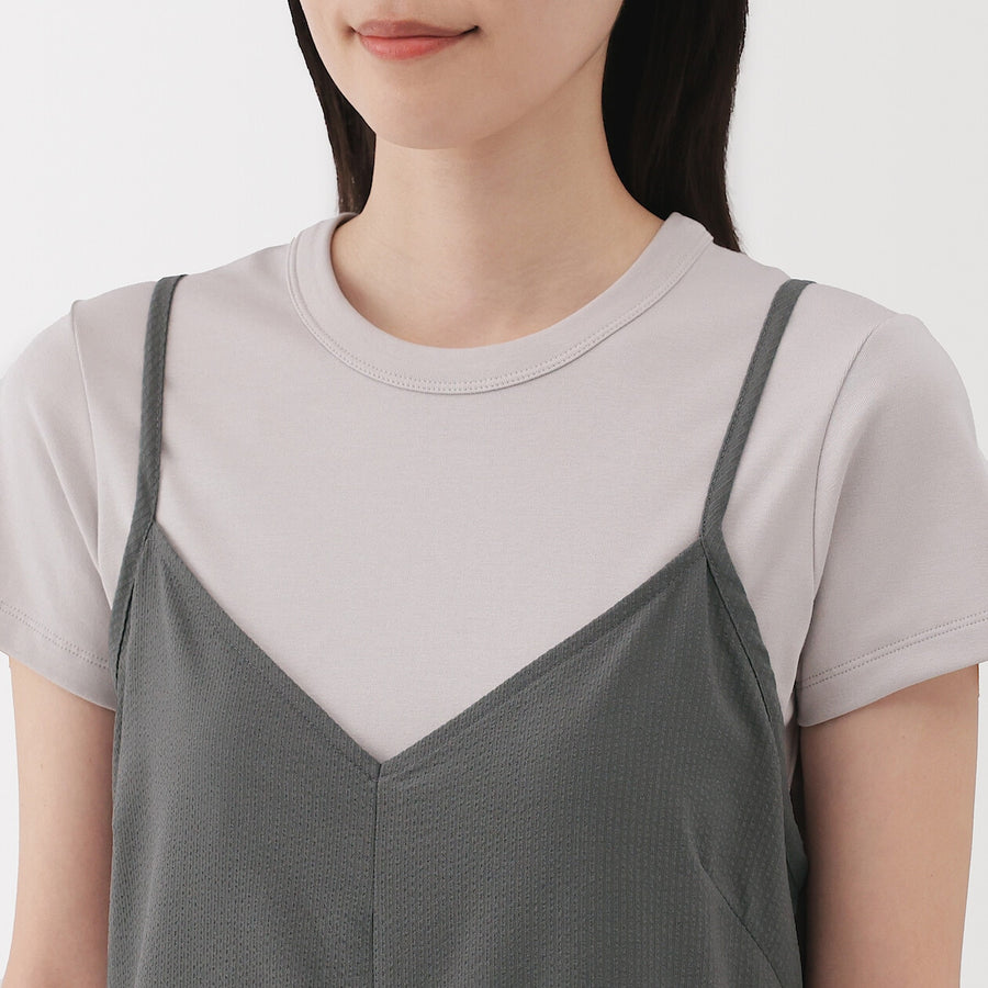 W's Breathable seersucker Salopette Dark greyXS