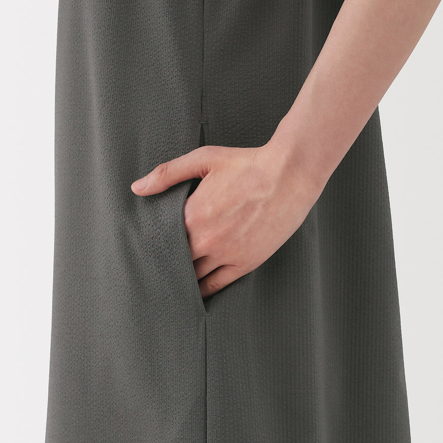 W's Breathable seersucker Salopette Dark greyXS