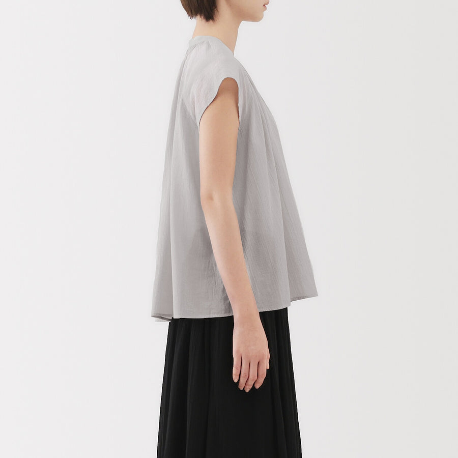 W's High twisted veilFrench sleeveblouse Off WhiteXS