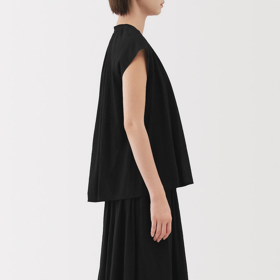 W's High twisted veilFrench sleeveblouse Off WhiteXS