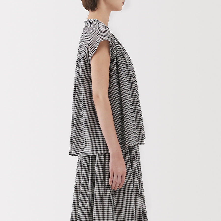 W's High twisted veilFrench sleeveblouse Off WhiteXS