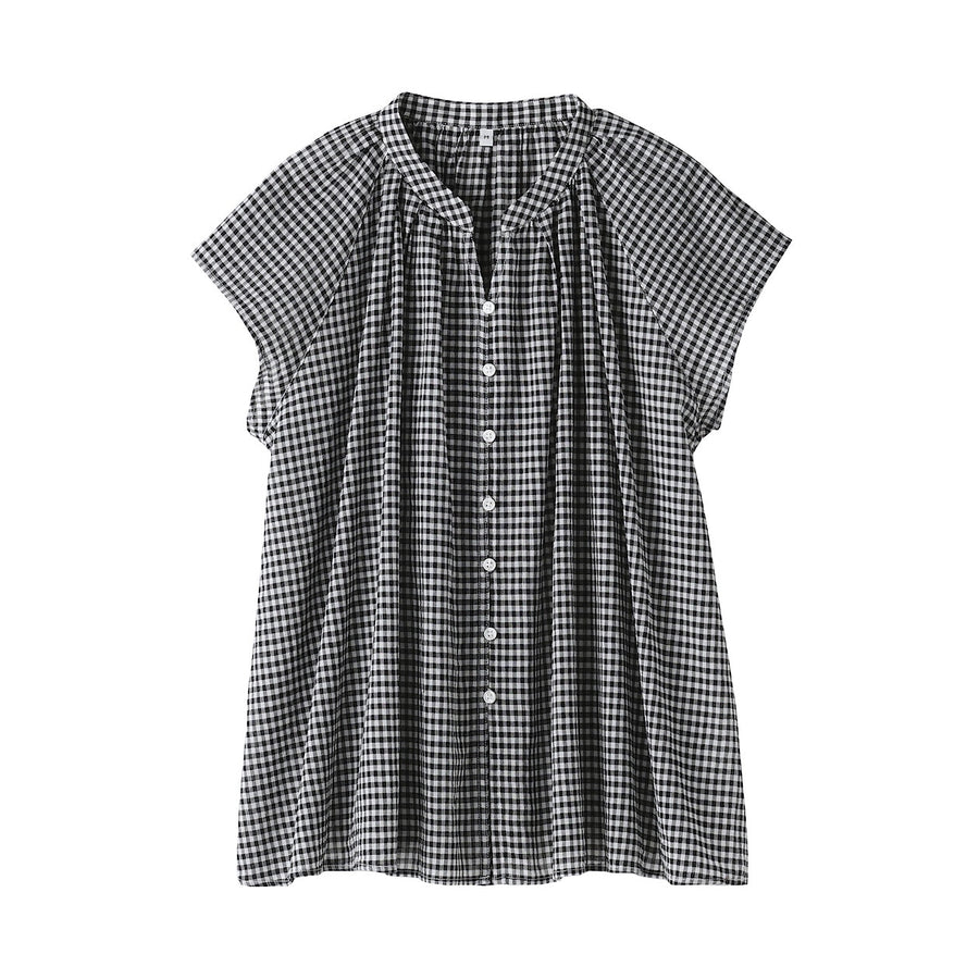 W's High twisted veilFrench sleeveblouse Off WhiteXS