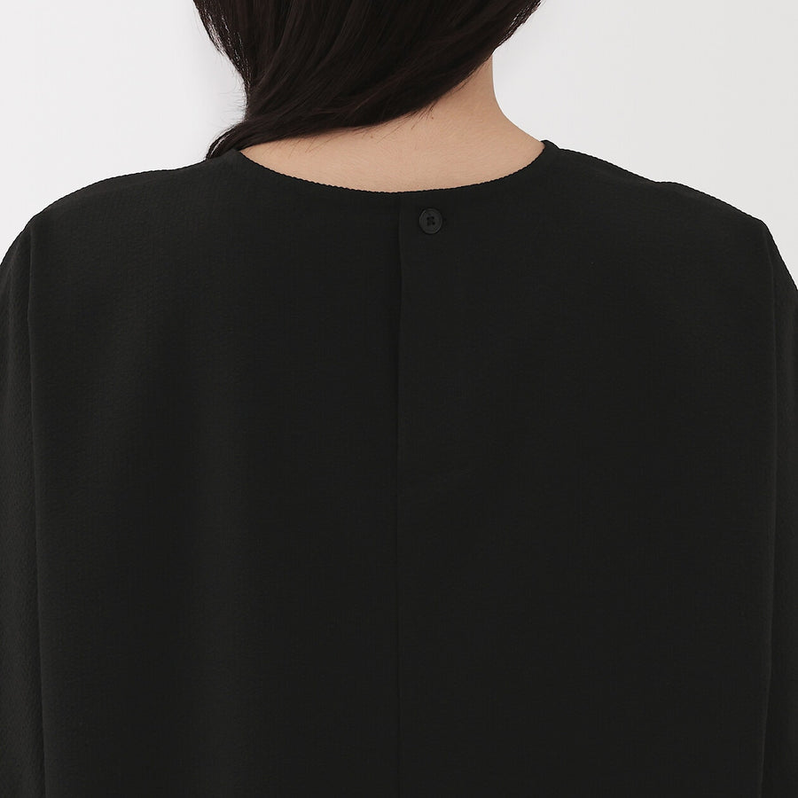W's Breathable seersucker S/S blouse (OS) Dark greyXS