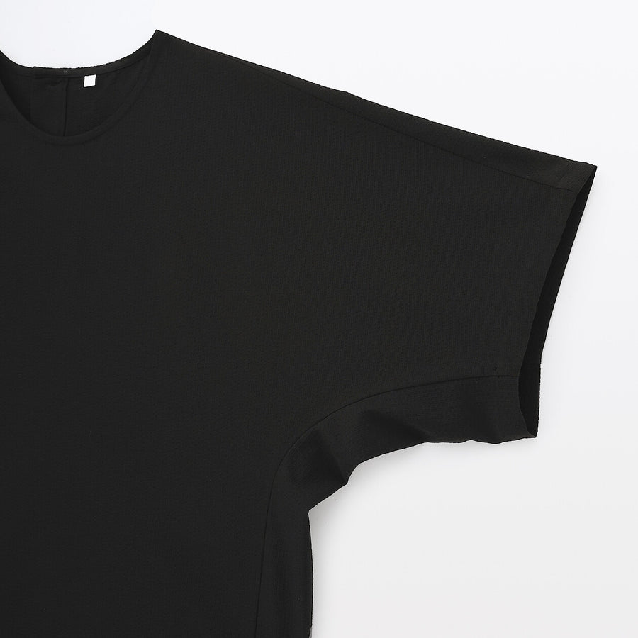 W's Breathable seersucker S/S blouse (OS) Dark greyXS