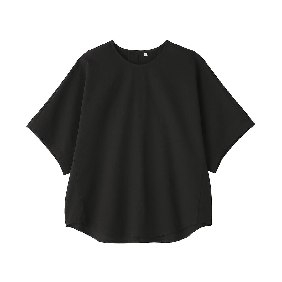 W's Breathable seersucker S/S blouse (OS) Dark greyXS