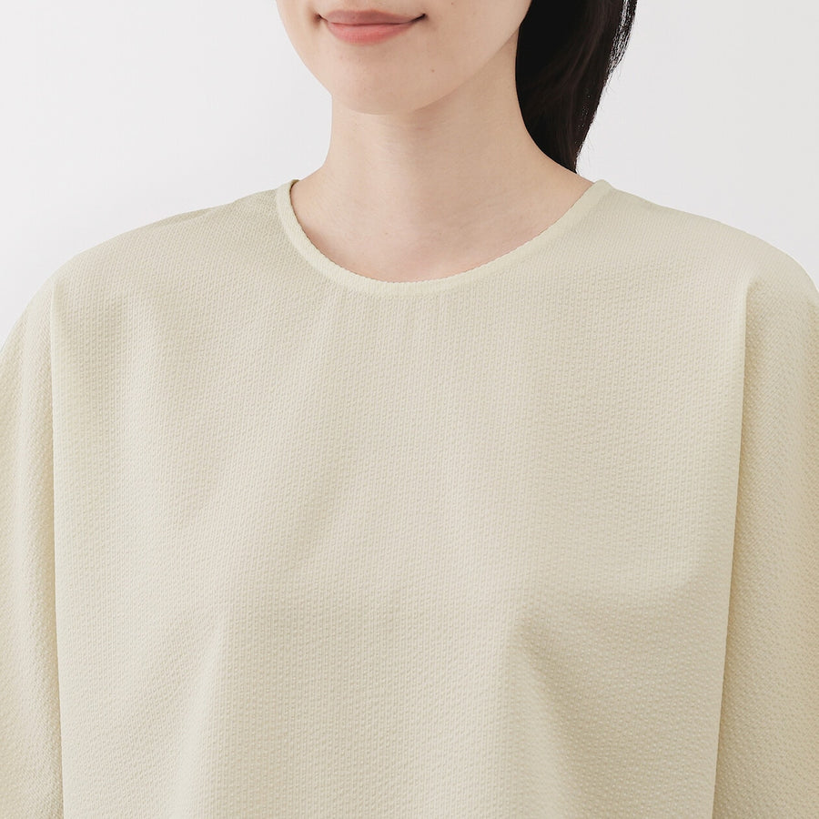 W's Breathable seersucker S/S blouse (OS) Dark greyXS