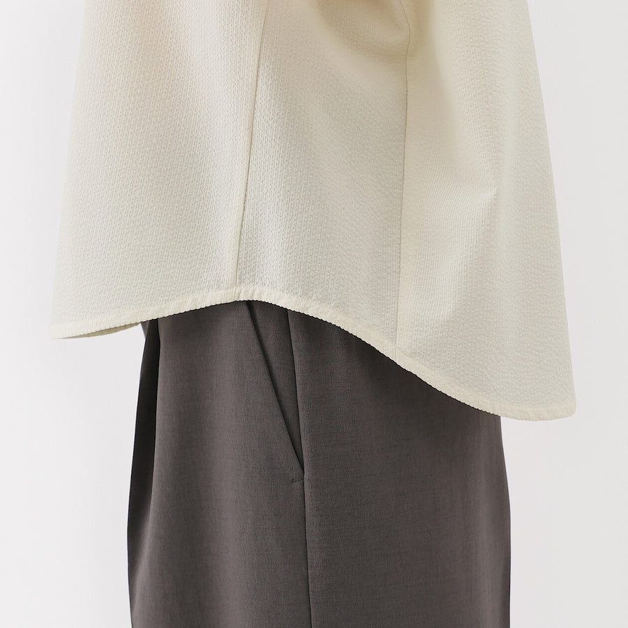 W's Breathable seersucker S/S blouse (OS) Dark greyXS