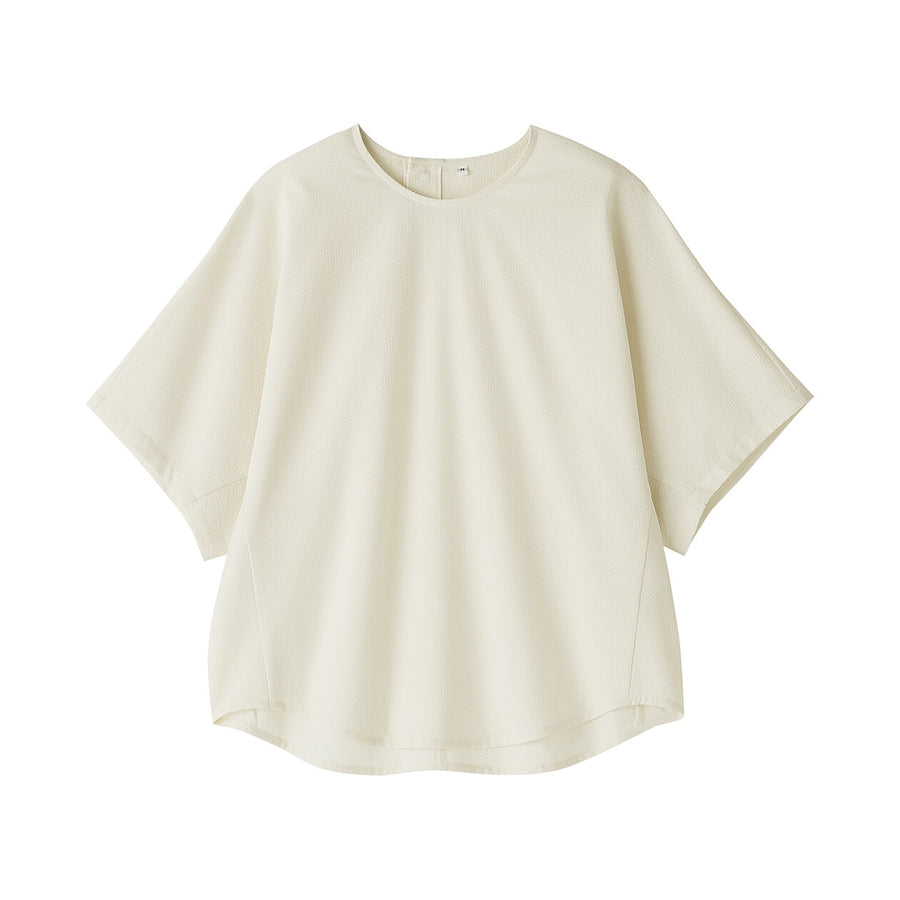 W's Breathable seersucker S/S blouse (OS) Dark greyXS