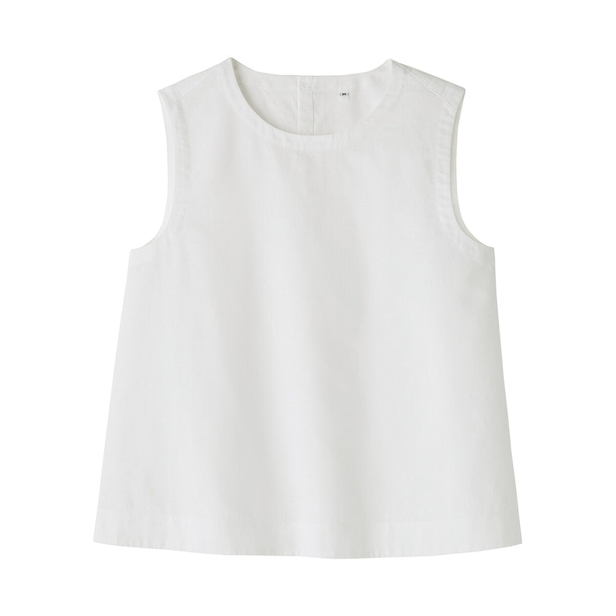 W's Hemp cotton Sleeveless blouse(OS) WhiteXS