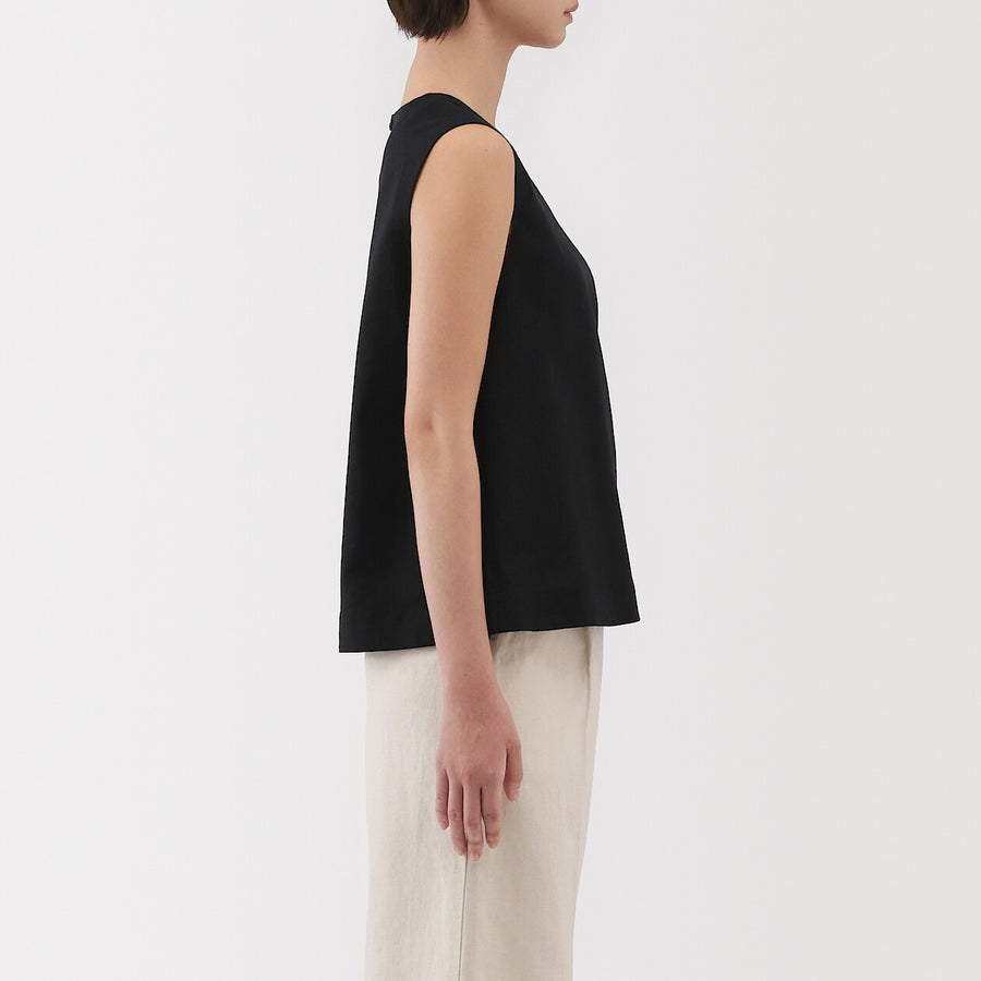 W's Hemp cotton Sleeveless blouse(OS) WhiteXS