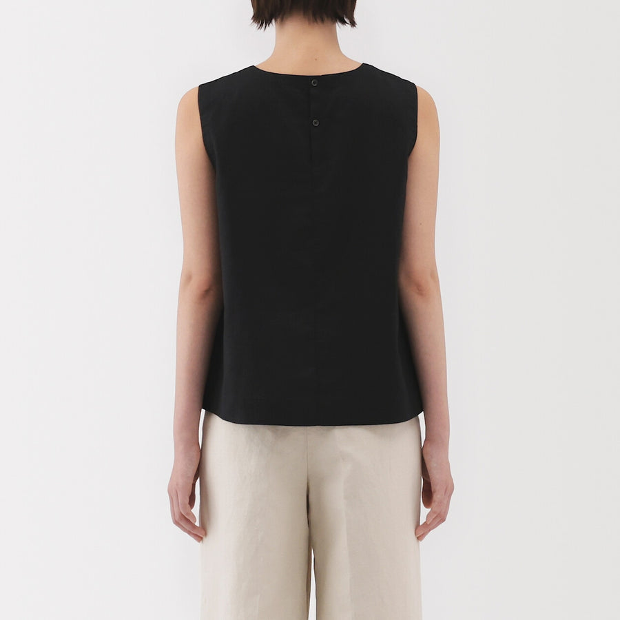 W's Hemp cotton Sleeveless blouse(OS) WhiteXS