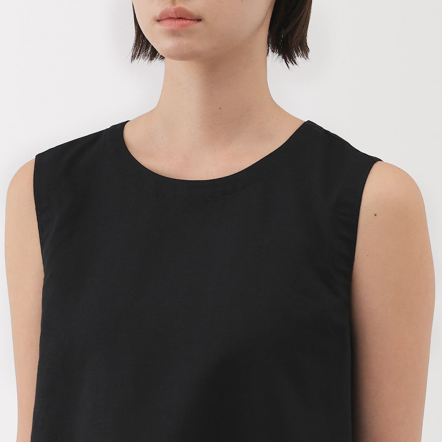 W's Hemp cotton Sleeveless blouse(OS) WhiteXS
