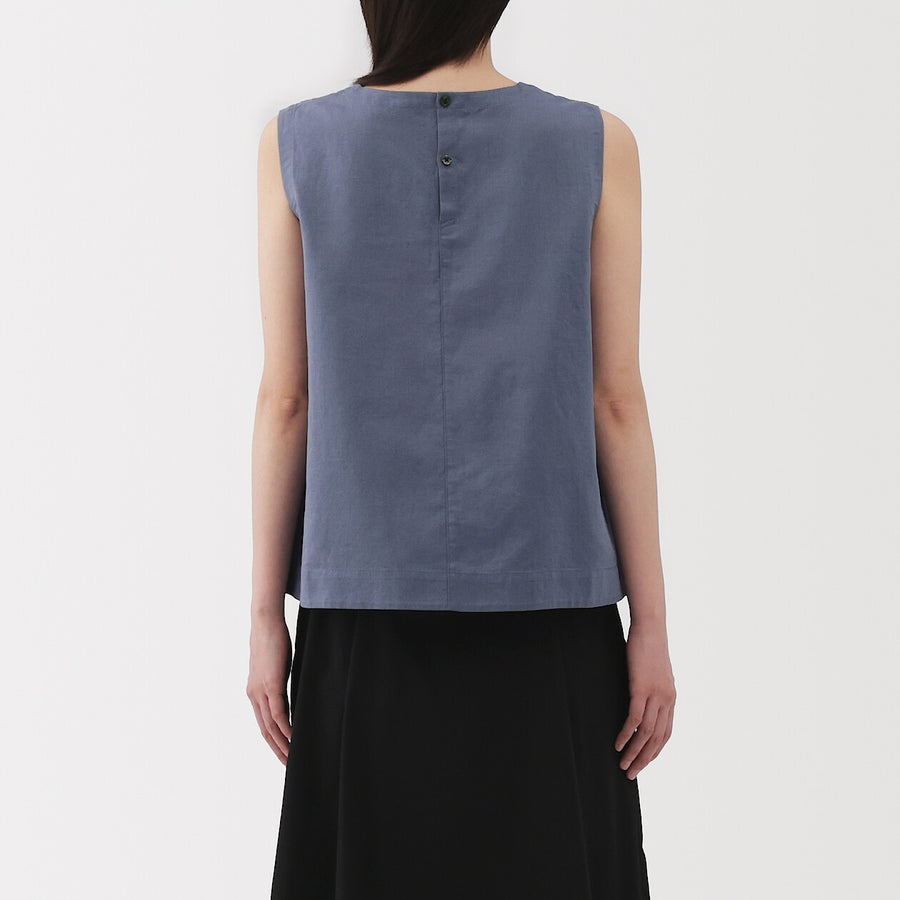 W's Hemp cotton Sleeveless blouse(OS) WhiteXS
