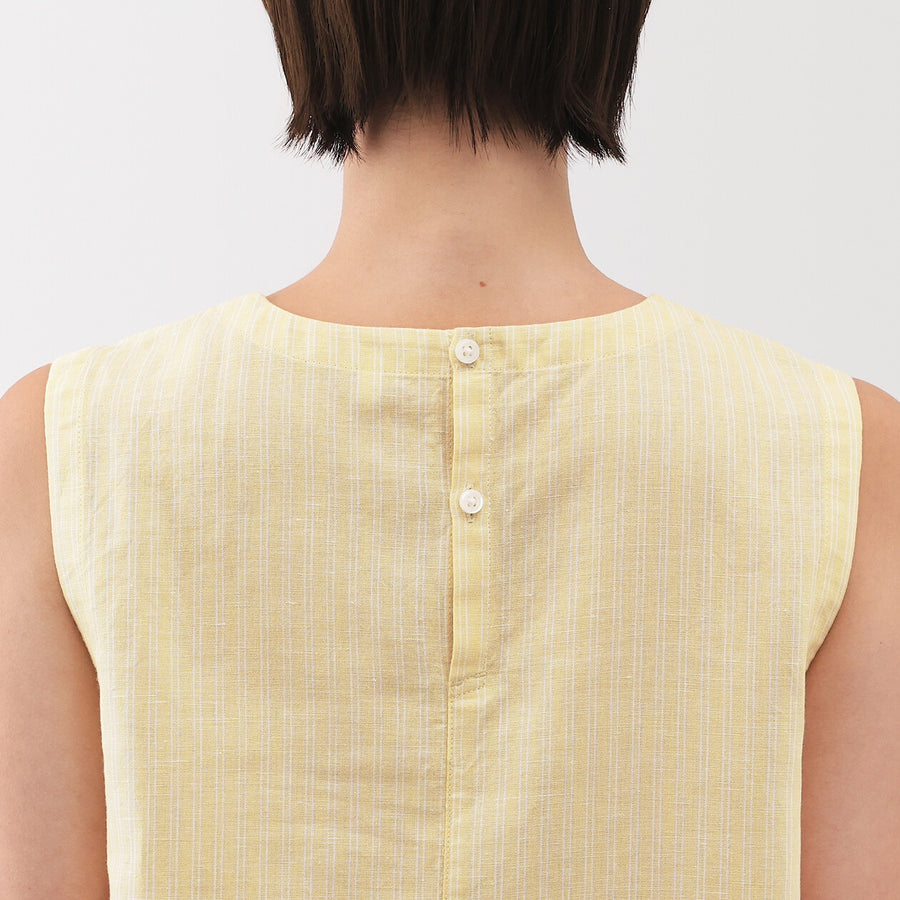 W's Hemp cotton Sleeveless blouse(OS) WhiteXS