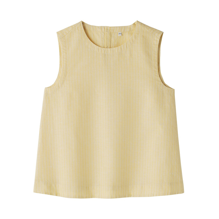 W's Hemp cotton Sleeveless blouse(OS) WhiteXS
