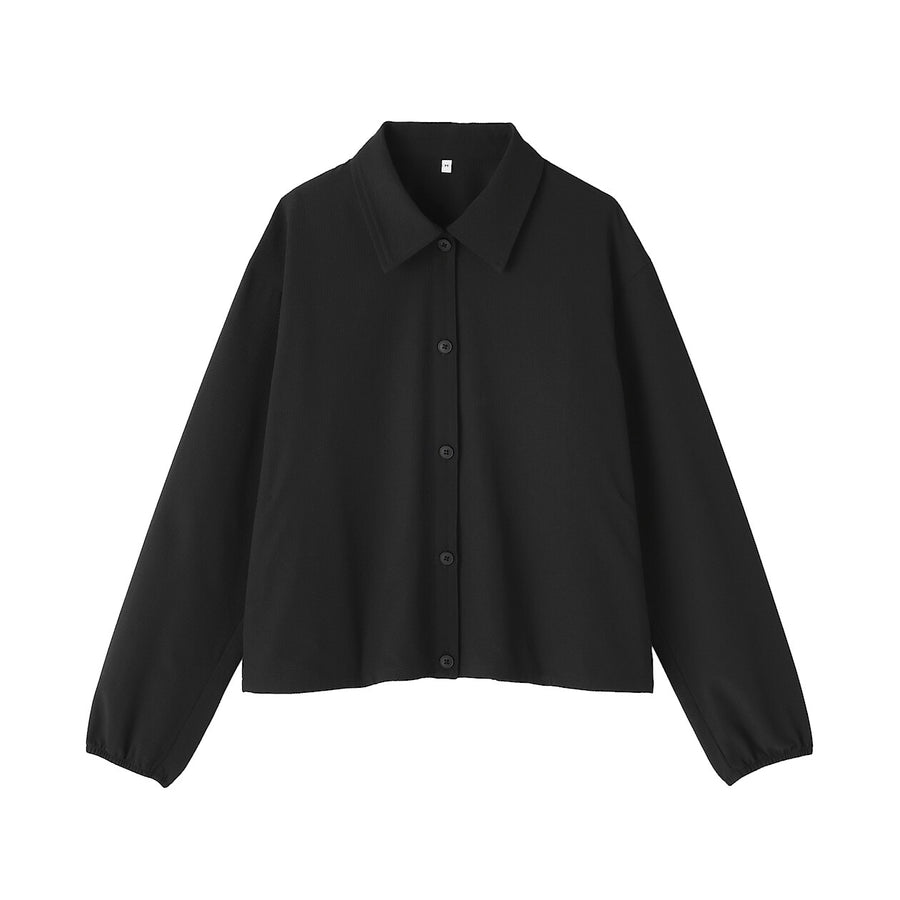 W's Breathable seersucker Shirt jacket BlackXS