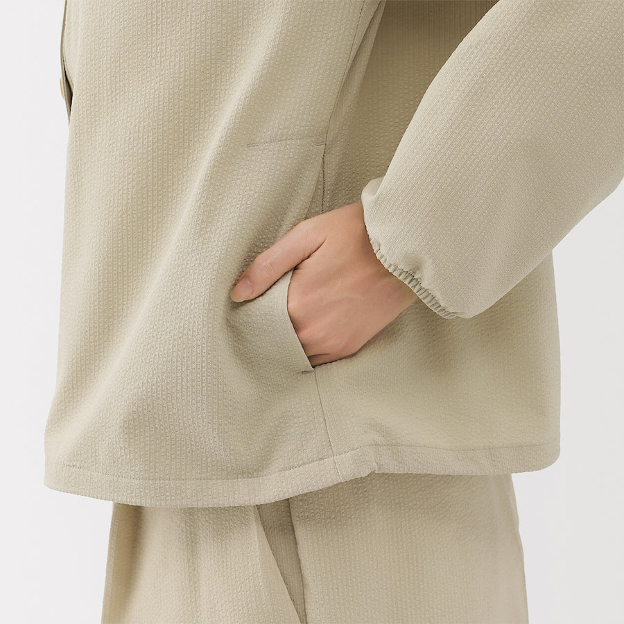 W's Breathable seersucker Shirt jacket BlackXS