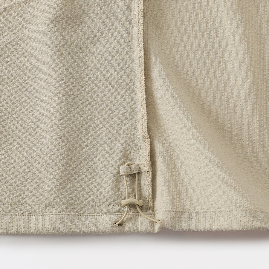 W's Breathable seersucker Shirt jacket BlackXS