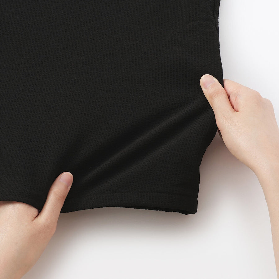 W's Breathable seersucker Shirt jacket BlackXS