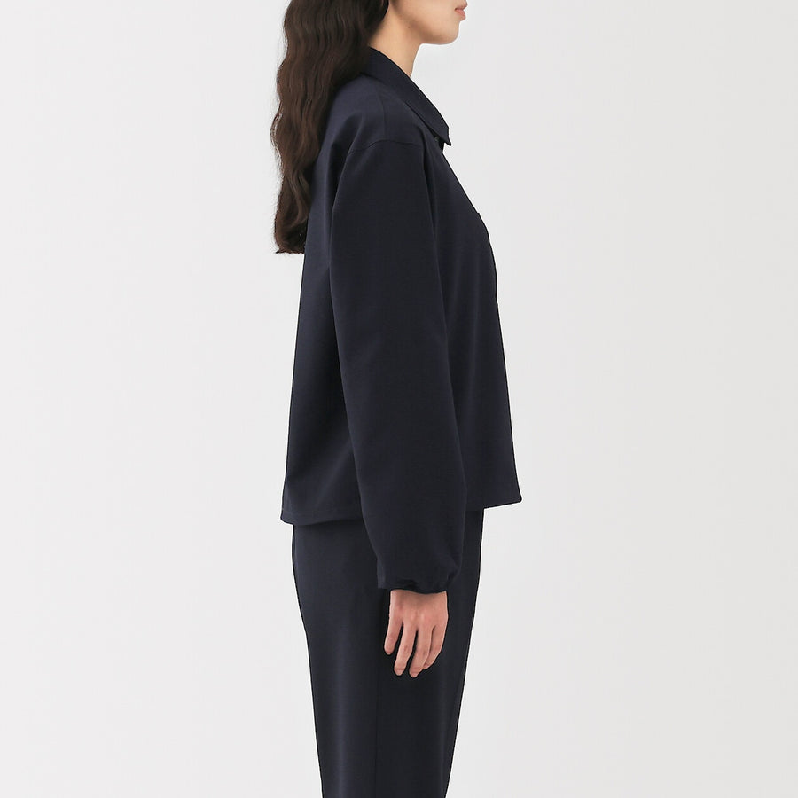 W's Breathable seersucker Shirt jacket BlackXS