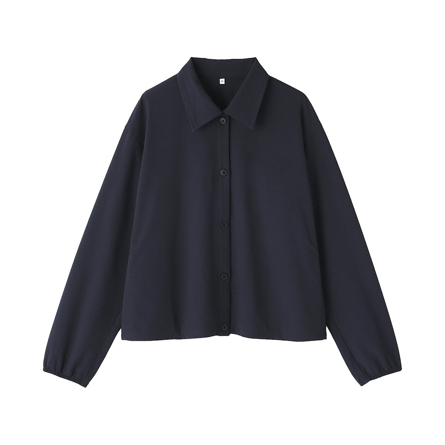 W's Breathable seersucker Shirt jacket BlackXS
