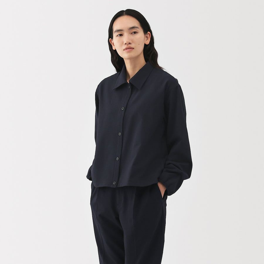 W's Breathable seersucker Shirt jacket BlackXS