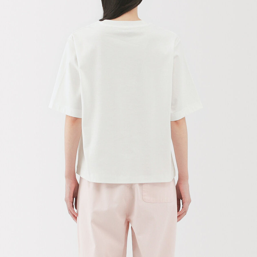 W's Cool touch crew neck wide-fit S/Slv T-shirt WhiteXS