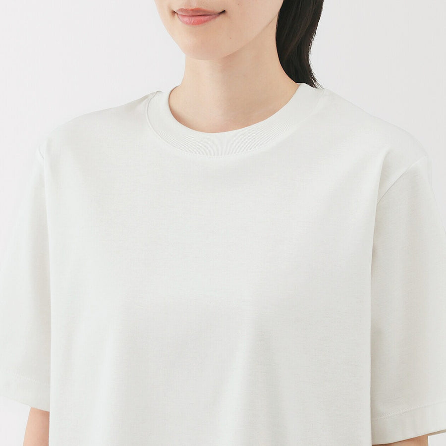 W's Cool touch crew neck wide-fit S/Slv T-shirt WhiteXS