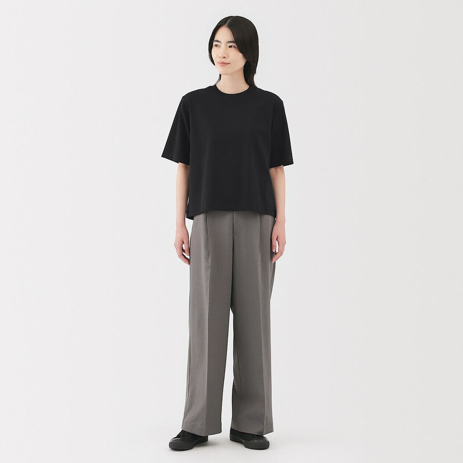 W's Cool touch crew neck wide-fit S/Slv T-shirt WhiteXS