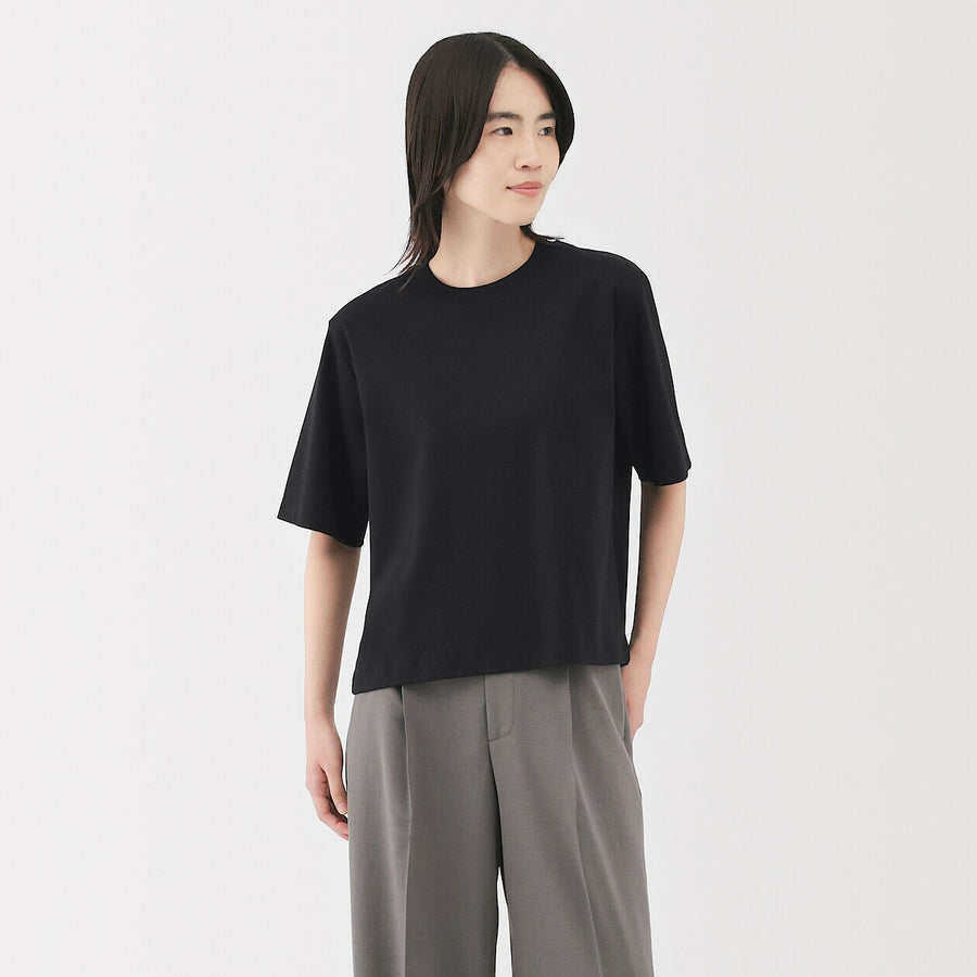 W's Cool touch crew neck wide-fit S/Slv T-shirt WhiteXS