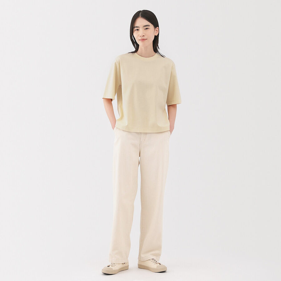 W's Cool touch crew neck wide-fit S/Slv T-shirt WhiteXS