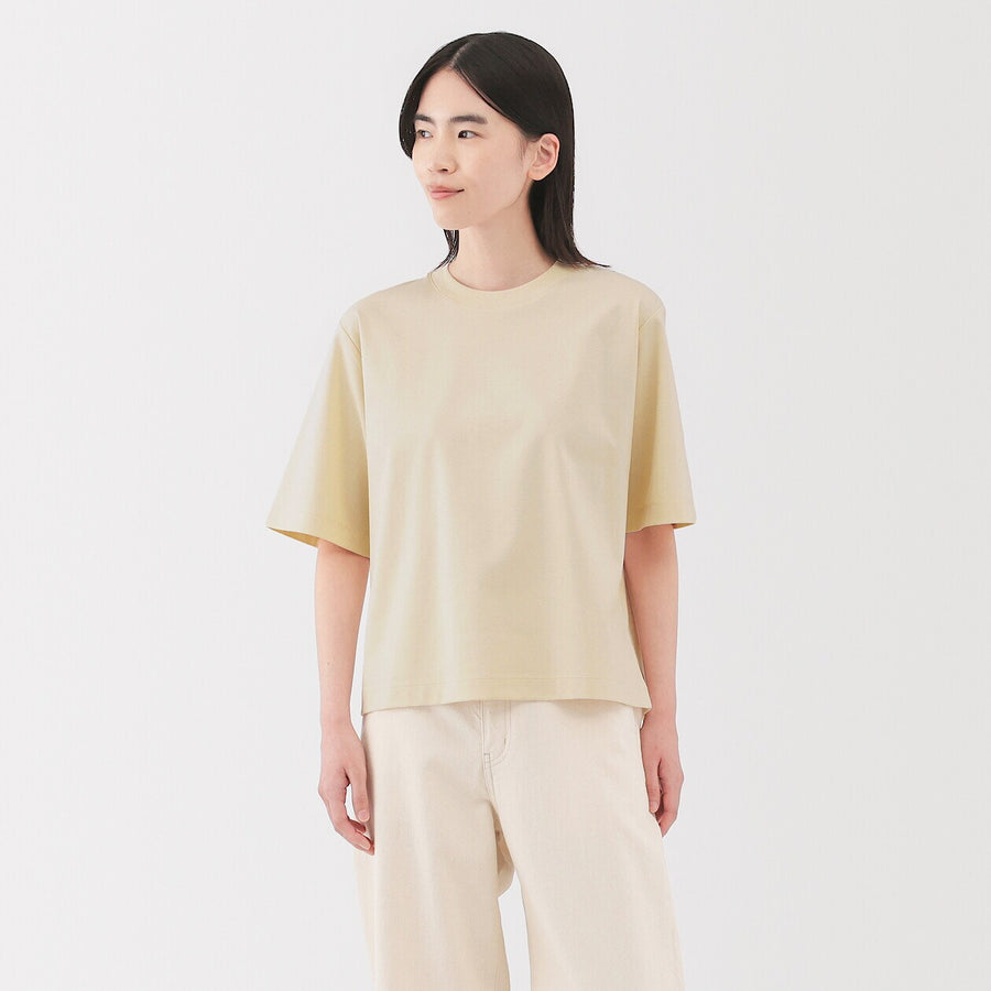 W's Cool touch crew neck wide-fit S/Slv T-shirt WhiteXS