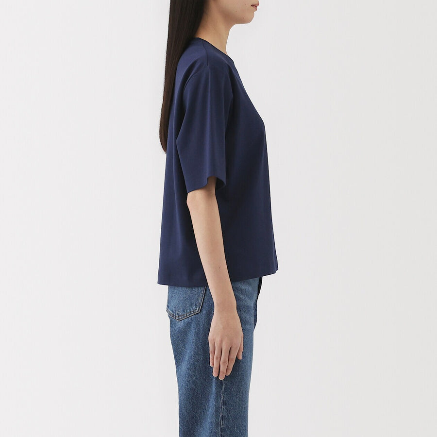 W's Cool touch crew neck wide-fit S/Slv T-shirt WhiteXS